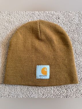 nwot Carhartt Beanie in Brown with Logo Patch